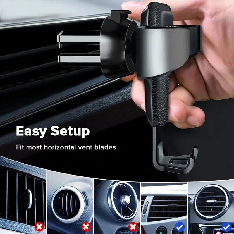 Universal Gravity Car Air Vent Phone Mount Holder | 4.7–6.5"