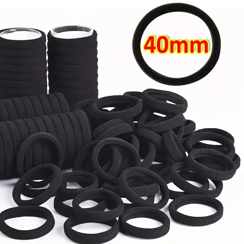 Elastic Hair Bands Women Girls Black Basic Tie Headband Simple