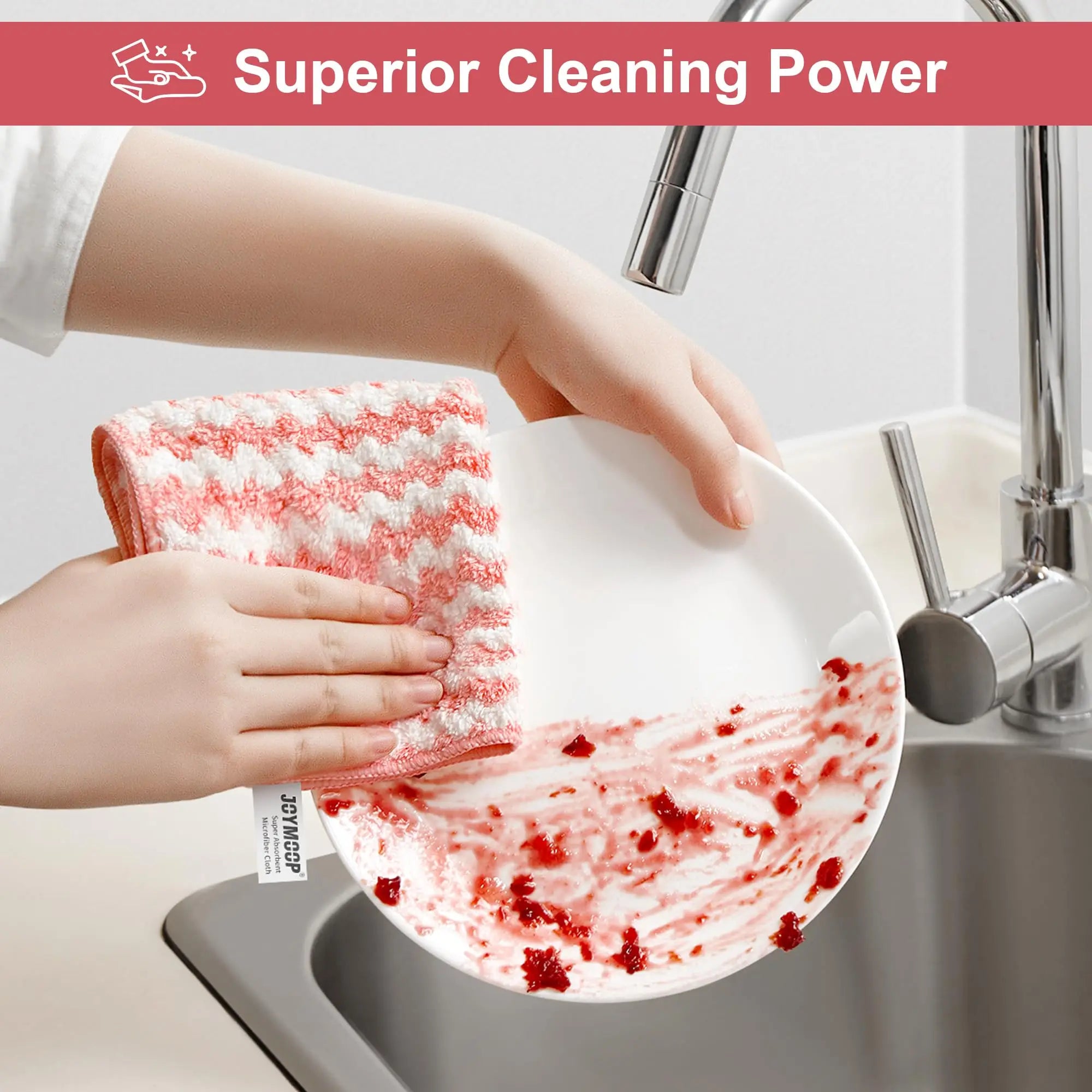 5 Reusable Microfiber Dish Cloths Absorbent Non-stick Oil Kitchen