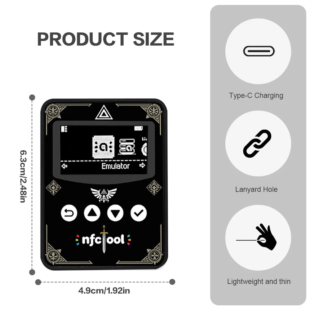 New Button-Operated Edition Smart NFC Pixl.Js Simulator For Switch/Switch 2/3DS/Wii U Support 14 Languages & OLED HD Screen Zpaxo