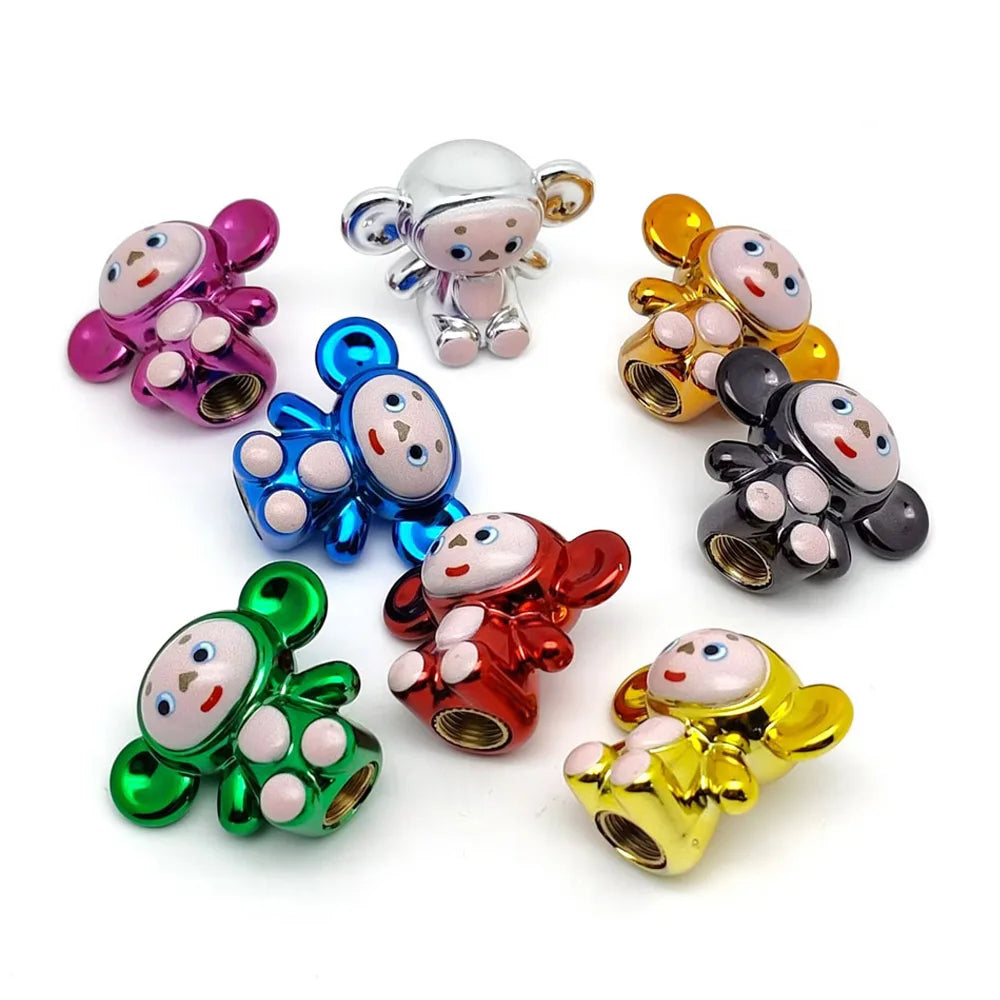 Cartoon Monkey Tire Valve Stem Caps – Cars, Bikes & Motorcycles