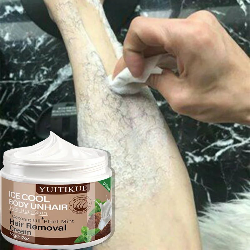 YUITIKUE Ice Cool Mint Hair Removal Cream – Smooth Skin Hair Removal Cream Zpaxo