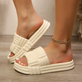 Summer Soft Bottom Slippers for Women Home Bathroom Home Shoes Bath Non-slip Couple Sandals Summer Wear Comfortable Slides Women Zpaxo Beige 38-39