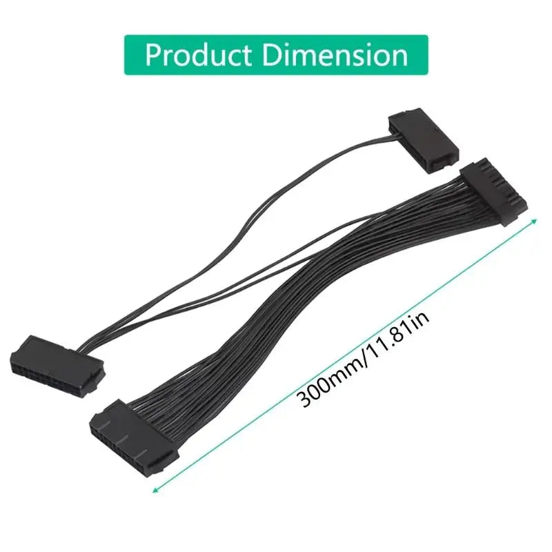 652F 24 Pin Power Sync Cable 24Pin Mining Power Extension Cord for Computer Adapter Boards and General Use Zpaxo