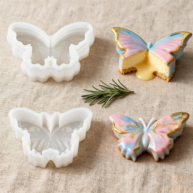 3D Butterfly Candle Silicone Mold DIY Aromatherapy Soap Craft Ornament Wax Mousse Cake Decorating Chocolate Fondant Mold Zpaxo