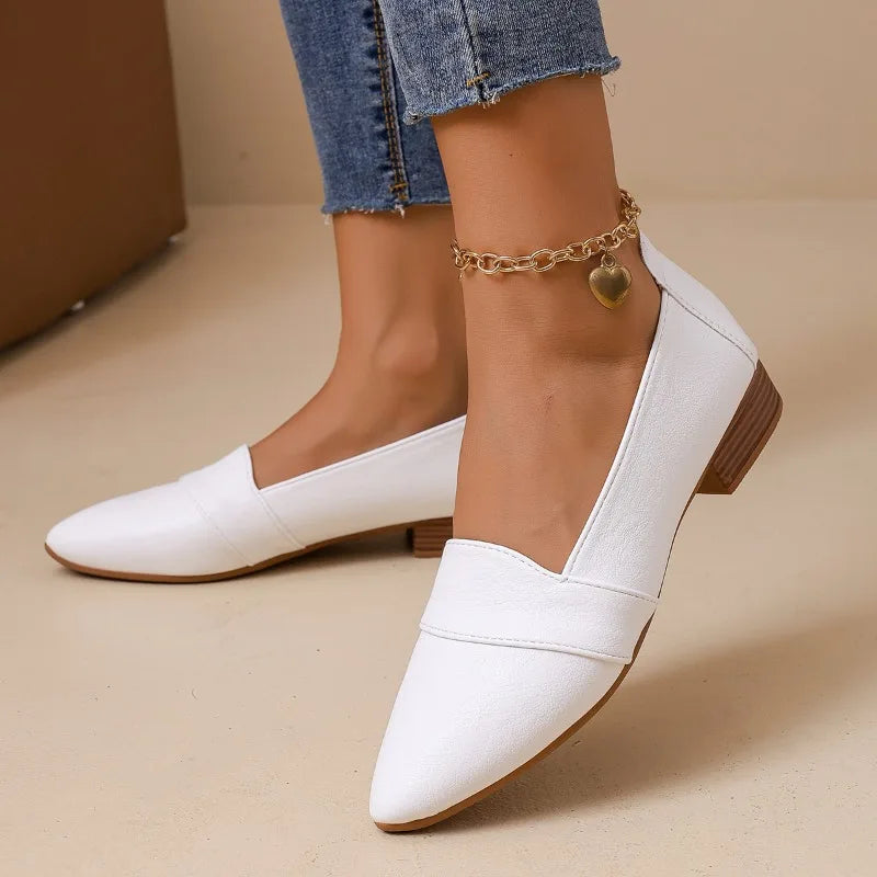 Women's Spring Autumn Vintage Solid Comfortable Single Shoes 2026 Zpaxo