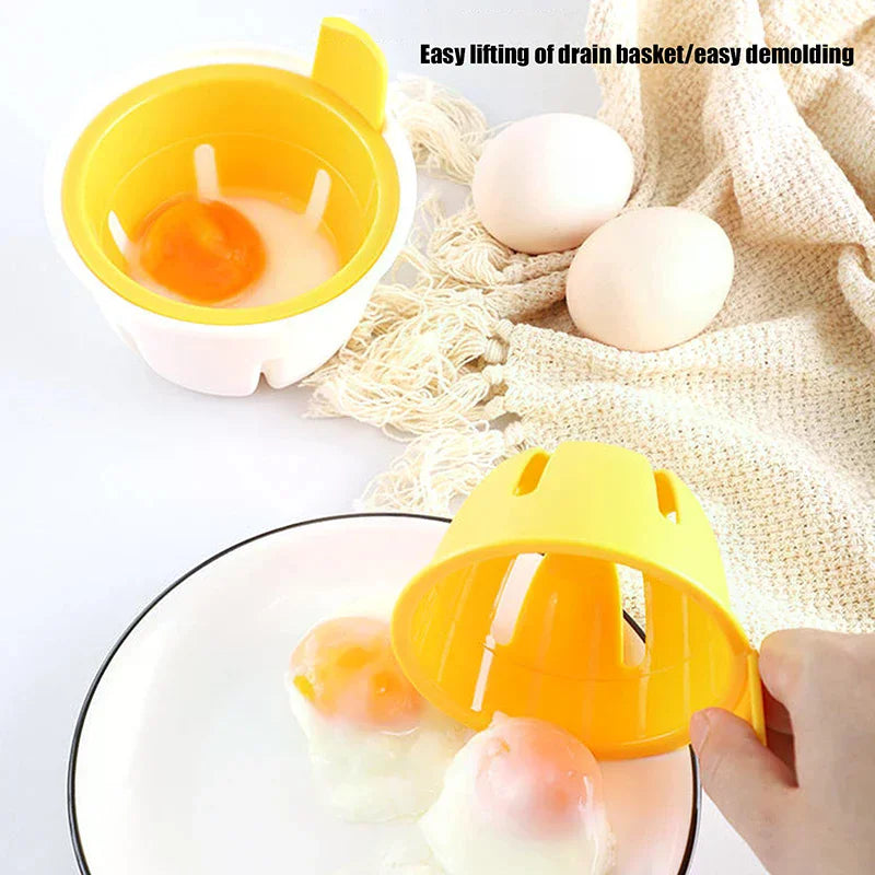 Silicone Egg Cooker 1/2 Cavity Microwave Egg Poacher For Boiled Eggs And Poached Eggs Kitchen Cooking Gadgets Poached Egg Cups Zpaxo