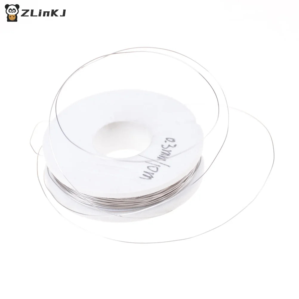 ▶10m Nichrome wire Diameter 0.2MM 0.3MM Heating wire Resistance wire Alloy heating High Density Coils Premade Coil Zpaxo