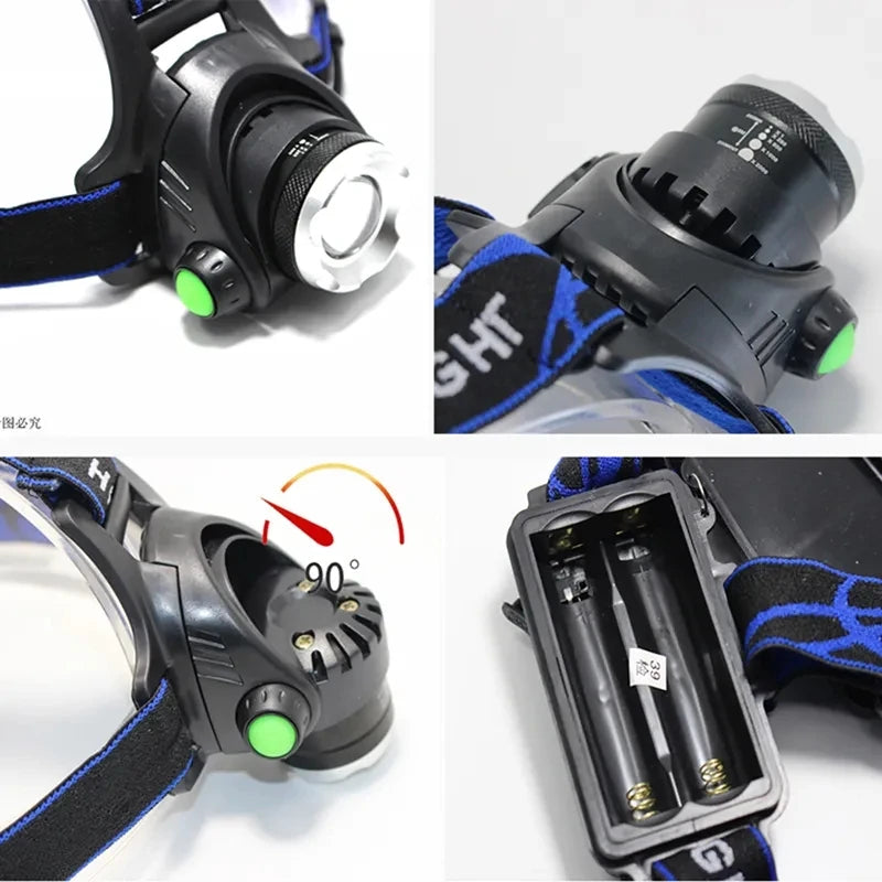 KDULIT 1000LM LED Headlamp | 18650 Rechargeable Waterproof Torch
