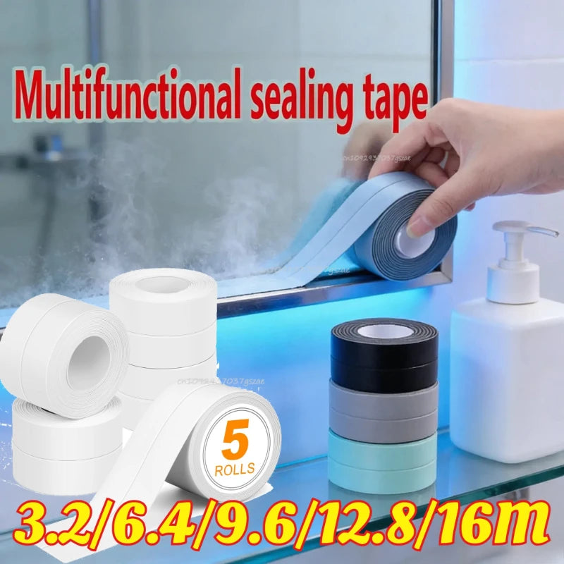 Multifunctional Self Adhesive Waterproof PVC Sealing Tape Mold Proof Caulk Strip for Bathroom Shower Kitchen Sink Pool Repair Zpaxo