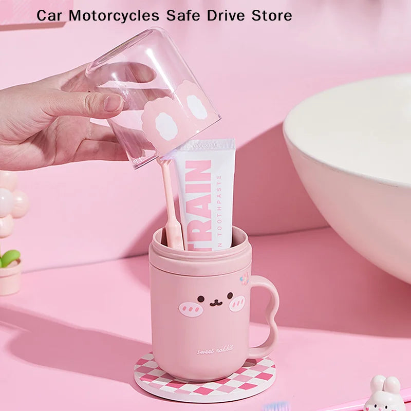 CMNew Cute Wash Cup Household Tooth Portabletoothbrush Storage Box