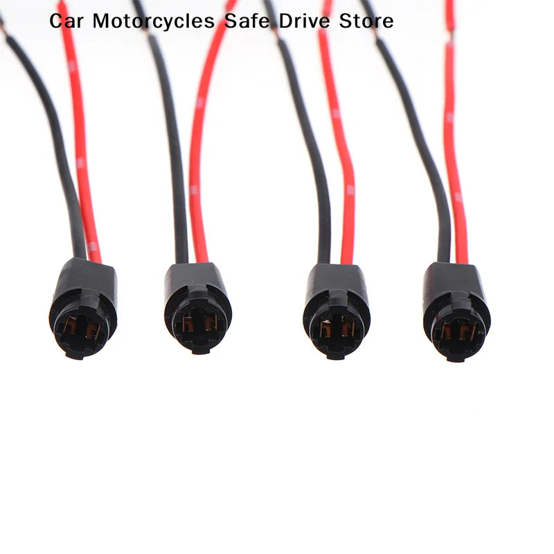 Car T5 LED Bulb Holder Socket Light Plug Extension Cables Harness 1