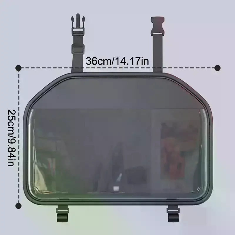 Car Front Seat Organizer – Faux Leather & Touch-Sensitive PVC