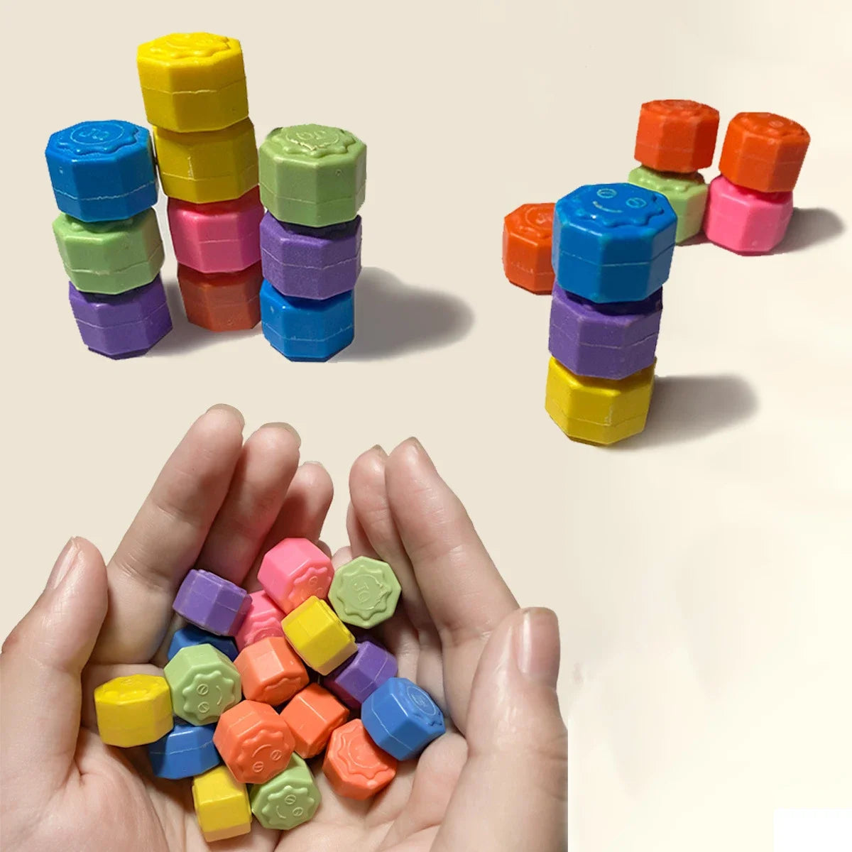 Korean Gonggi Jack Stones Game Set – 6 or 12 Colorful Pebbles