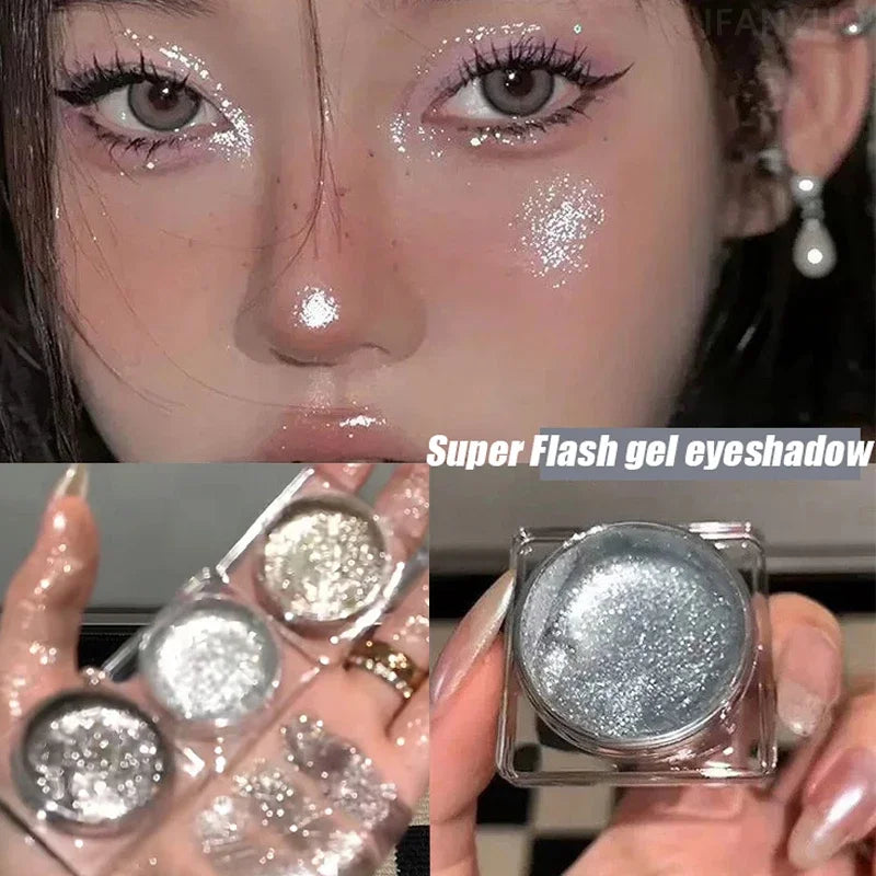 Gorgeous Glitter Eyeshadow Long Lasting Waterproof Pearlescent Glitter Shimmer Eye Shadow Eyes Body Glitter Makeup Cosmetics Zpaxo