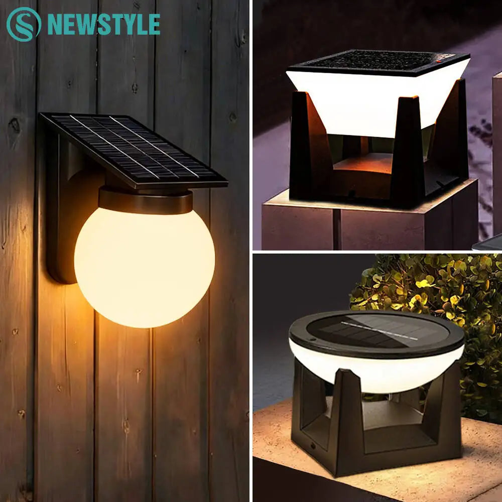 Solar Post Cap Lights Outdoor Waterproof LED Solar Powered Fence Post Lights for Garden Patio Yard Porch Lawn Decor Zpaxo