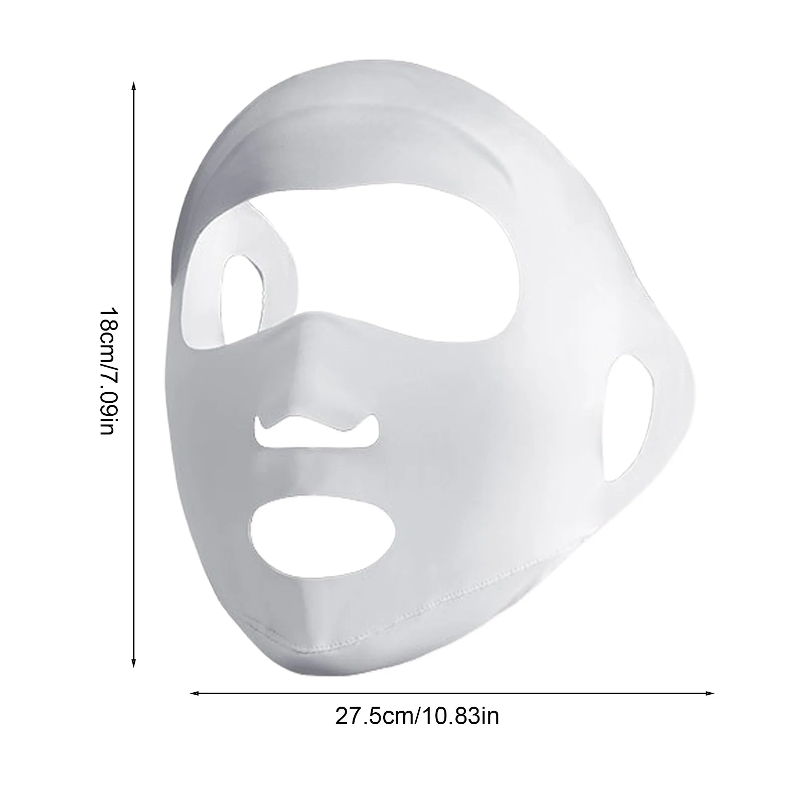 1PC UV Protection Face Mask Breathable Ice Silk Mask Washable Dustproof Sunscreen Mask Anti-UV Outdoor Riding Face Mask Zpaxo White 02