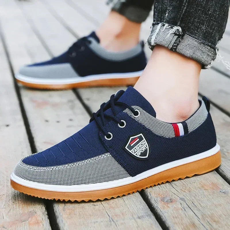 Selling Men's Casual Shoes Vulcanized Work Loafers Mesh Lightweight