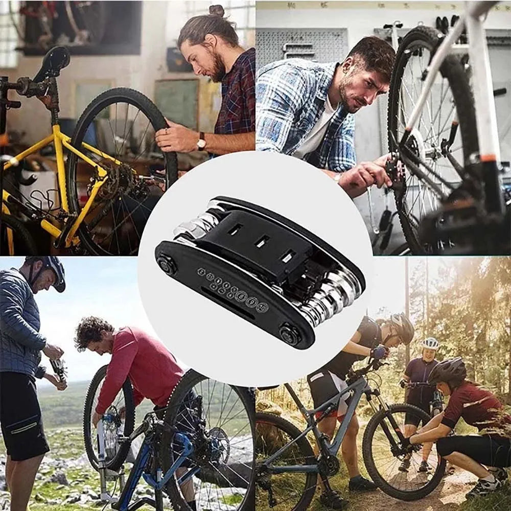 1 Bike Multi Tool Tire Levers Mountain Repair Portable Socket Wrench