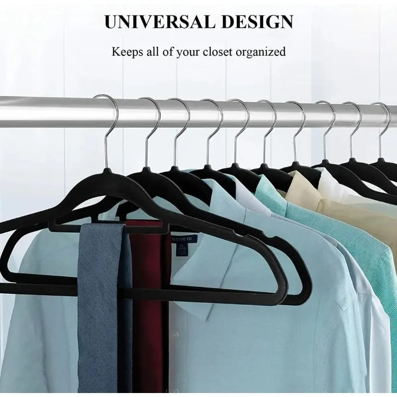 Premium Velvet Hangers Non-slip Flocked Felt Suits Shirts Closet