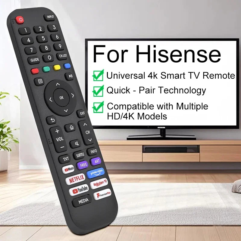 Universal TV Remote Hisense 4K UHD Android Smart Netflix Prime All