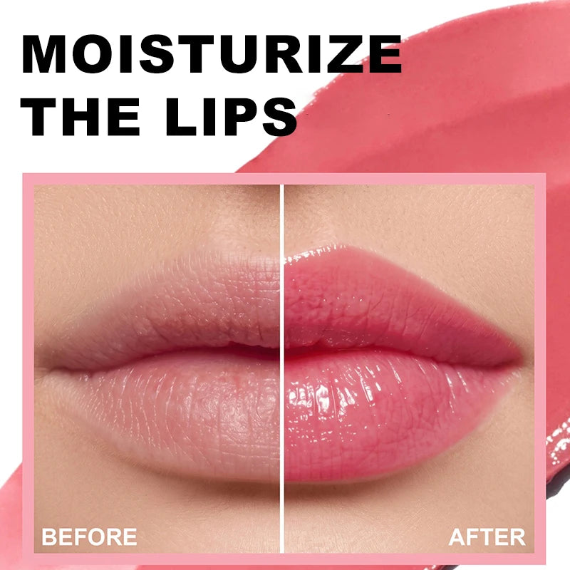 6 Colors Hexagonal Lipstick Silky Glossy Moisturizing Solid Lip Gloss Hydrating Long Lasting Non-Stick Cup Waterproof Lip Tint Zpaxo