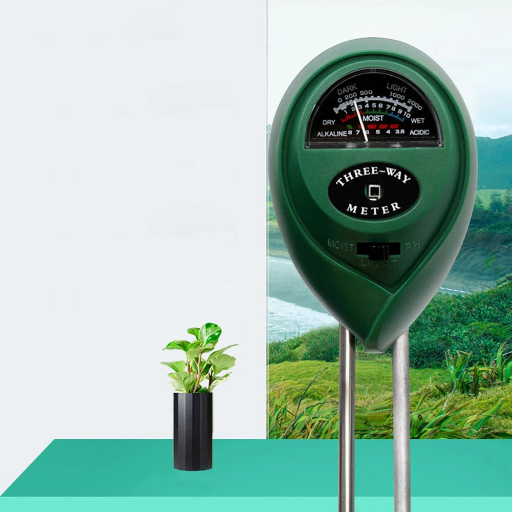 Garden PH Meter Sunlight 3in1 Soil PH Tester Garden Flowers Soil Moisture Sensor Plants Acidity Humidity PH Monitor Detector Zpaxo