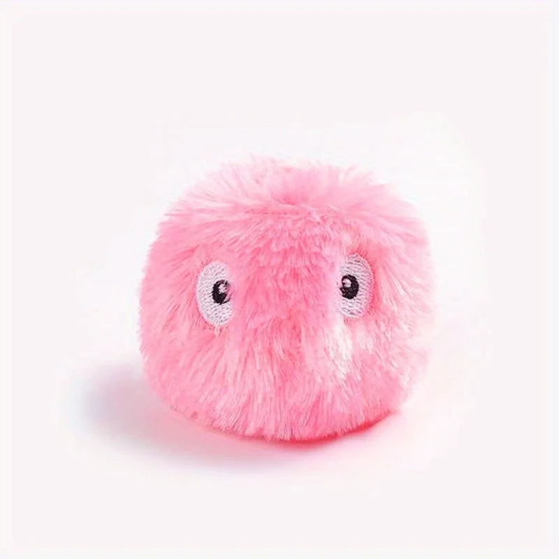 Interactive Ball Smart Cat Toys Plush Electric Catnip Training Toy Zpaxo Pink