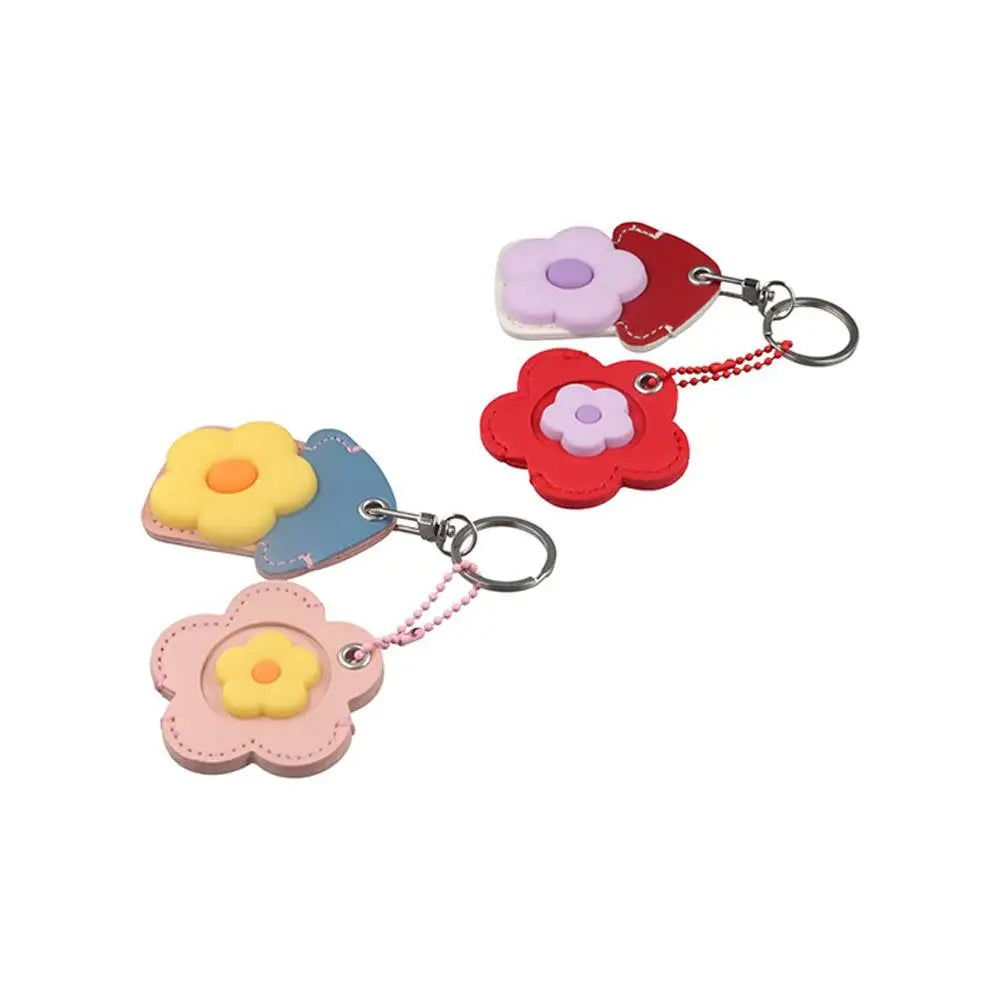 Funny Protective Case Flower Keychain Creative Soft House Keyring Card Key Holder Cute PU Key Case Couple Zpaxo