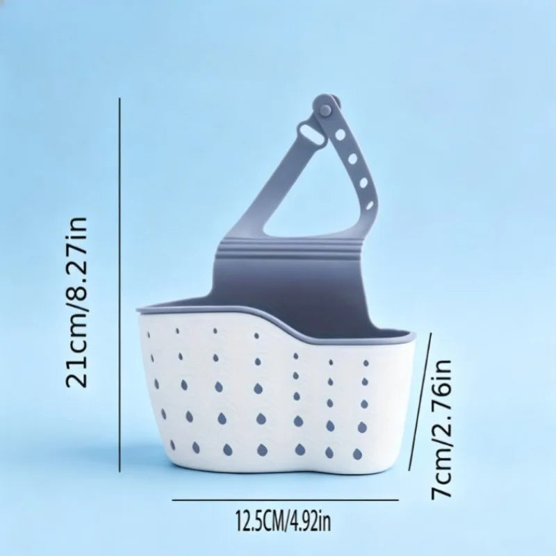 Adjustable Press Button Sink Draining Hanging Basket Kitchen Storage