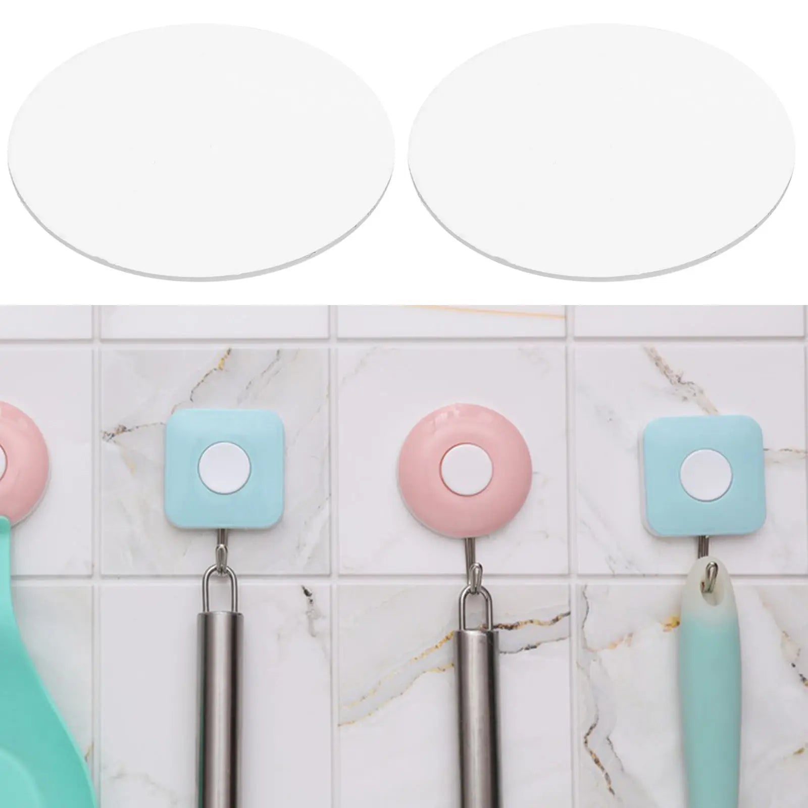 Suction Hooks Bathroom Double Side Adhesive Circular Sticker Pads