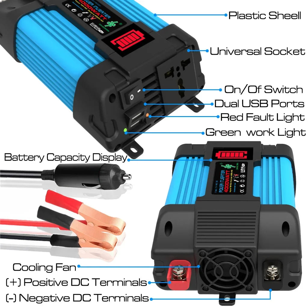 12V To 110V/220V Solar Panel System 600WSolar Panel Battery Charge Controller 6000W Solar Inverter Kit Complete Power Generation Zpaxo