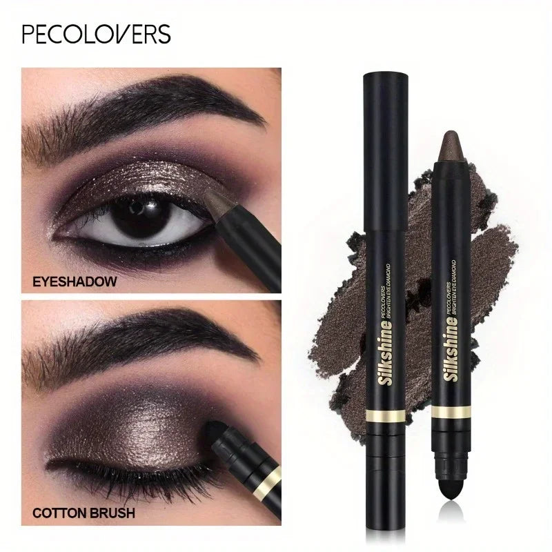 Smoky Eyeshadow Pencil Stick Waterproof Pearlescent Metallic Glitter Eye Shadow Highlighter Pen Makeup Tool Zpaxo