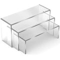 3/6/9/12Pc Clear Acrylic Display Stand Cosmetic Bag Jewelry Showcase Cup Holder for Home Shop statue Model Pottery Display Riser Zpaxo 3Pcs