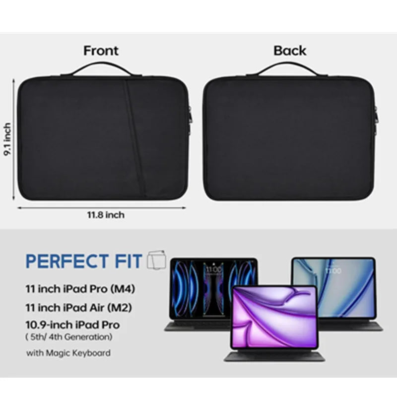 11 13 inch Laptop Shockproof Bag Tablet Protective Cover Waterproof Thin Storage Bag Laptop Handbag For iPad Macbook Accessories Zpaxo