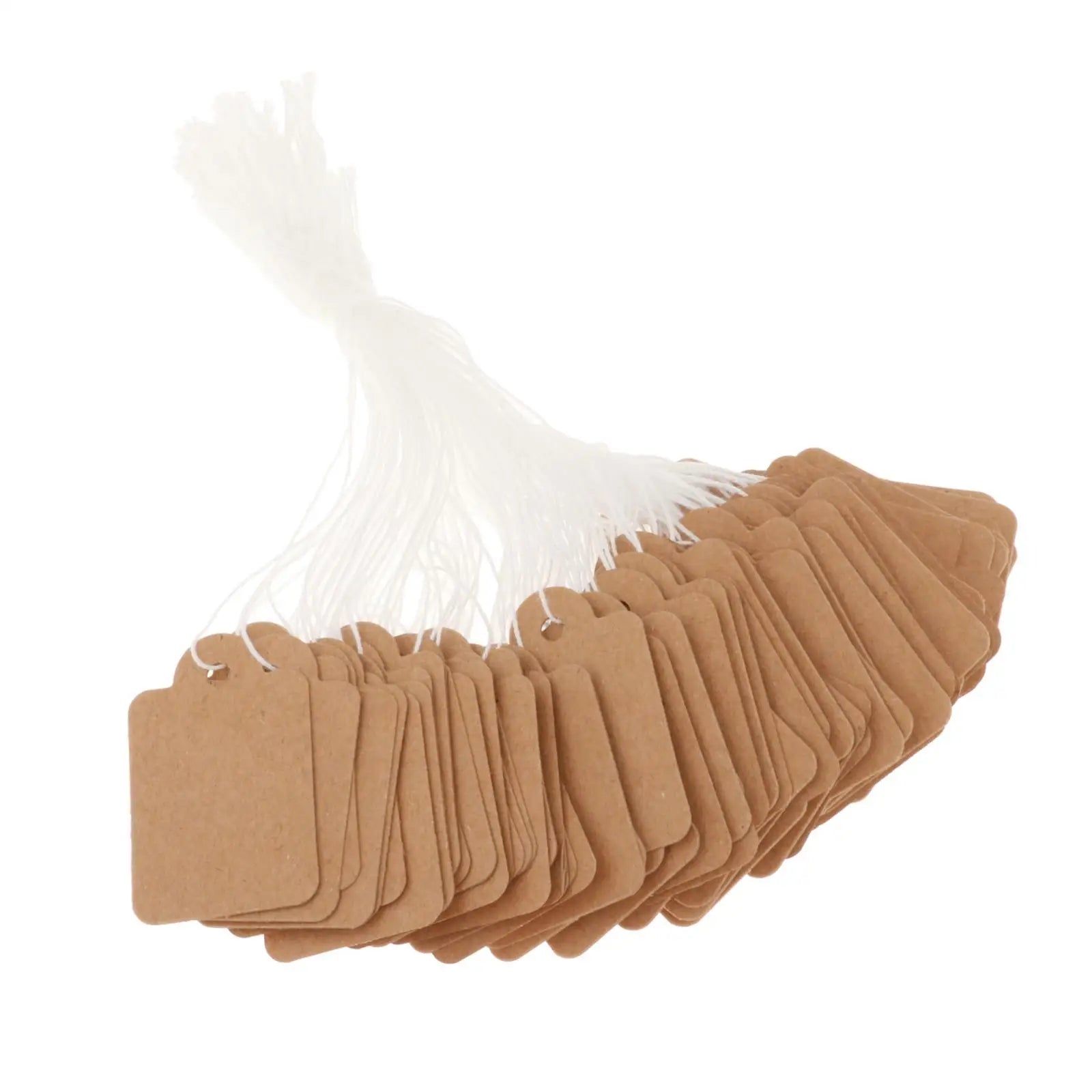 100Pcs Paper Tags with String Attached Marking Strung Tags Price Display Tags for Wedding Retail Product Jewelry Birthday Zpaxo