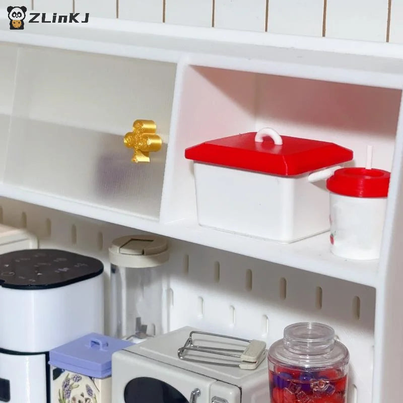 ▶1Pcs 1/12 Dollhouse Miniature Pancake Box Plate Model With Lid Kitchen Accessories For Doll House Decor Kids Toys Gift Zpaxo