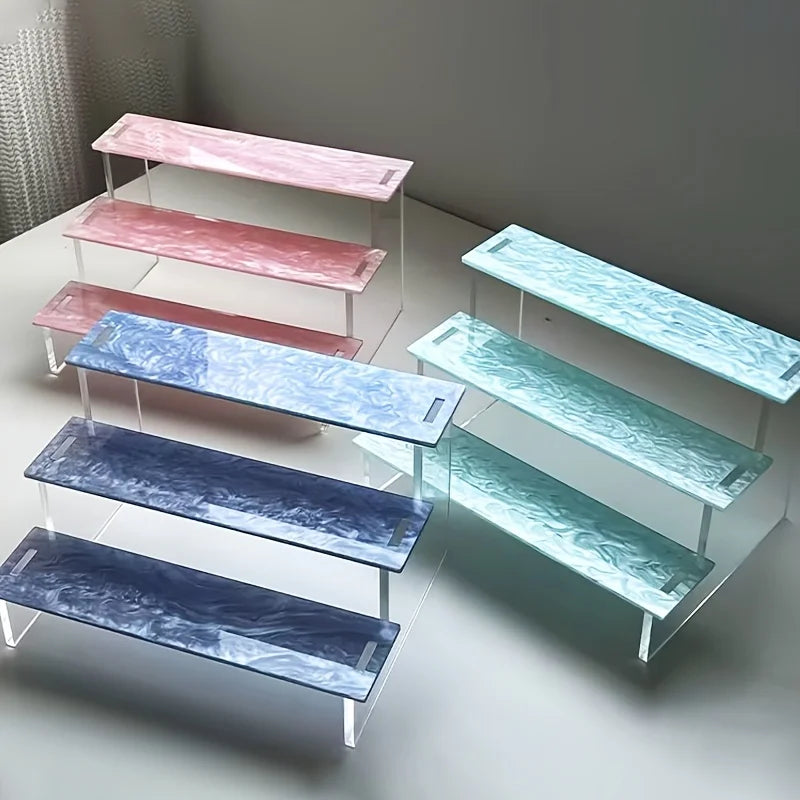 Acrylic Three-layer Display Rack Storage Art Organizer Suitable Party
