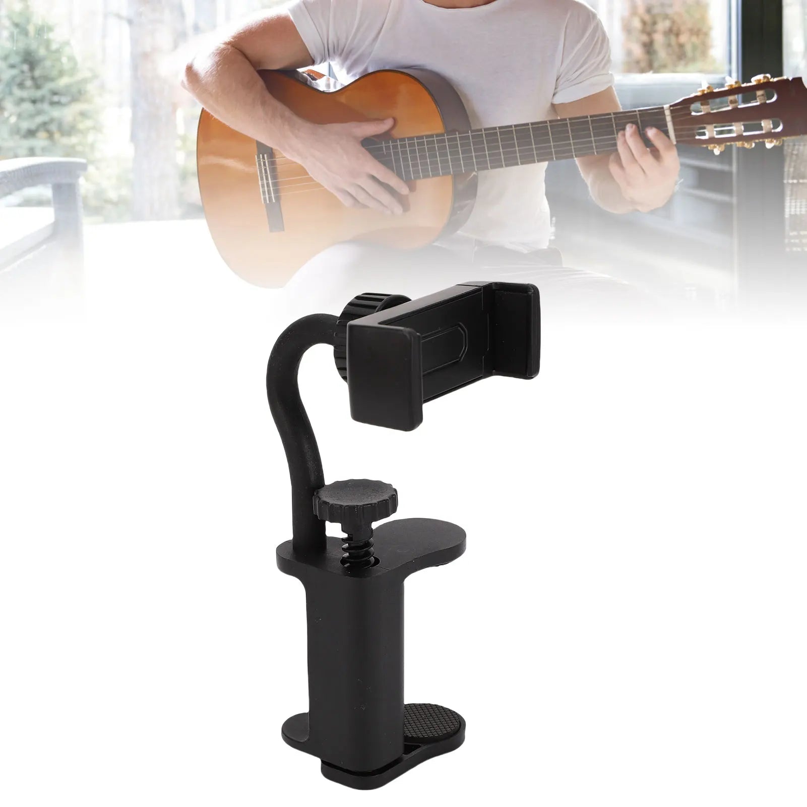 Guitar Phone Holder Adjustable Clamp Mount Smartphone Stand 6- Thick