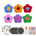 Embroidery Starter Florals Coasters Pattern Tool Handmade