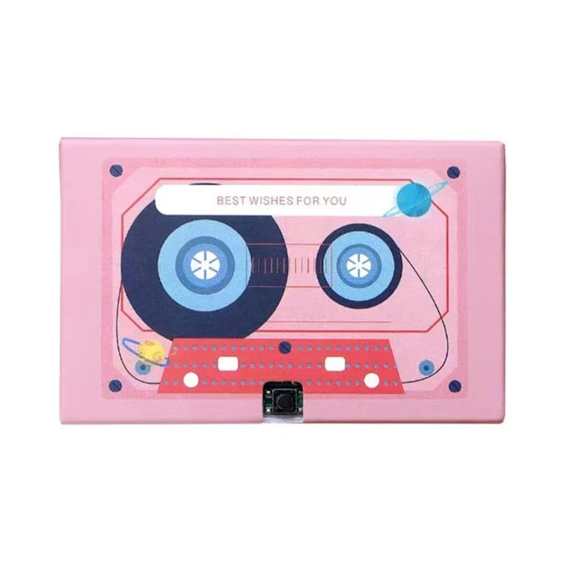 Message Recorder Cassette Recording Voice Tape Greeting Card Handmade Anniversary Gift Handmade Surprise for Birthdays Zpaxo 60s Pink