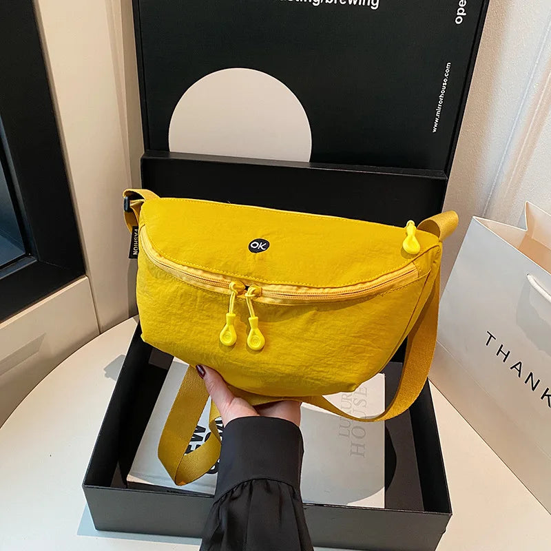 Soft Shoulder Cloth Bag Women's Bag Crossbody Bag Mobile Phone Cosmetics Fashionable Shoulder Bag Dumpling Bag Birthday Gift Zpaxo