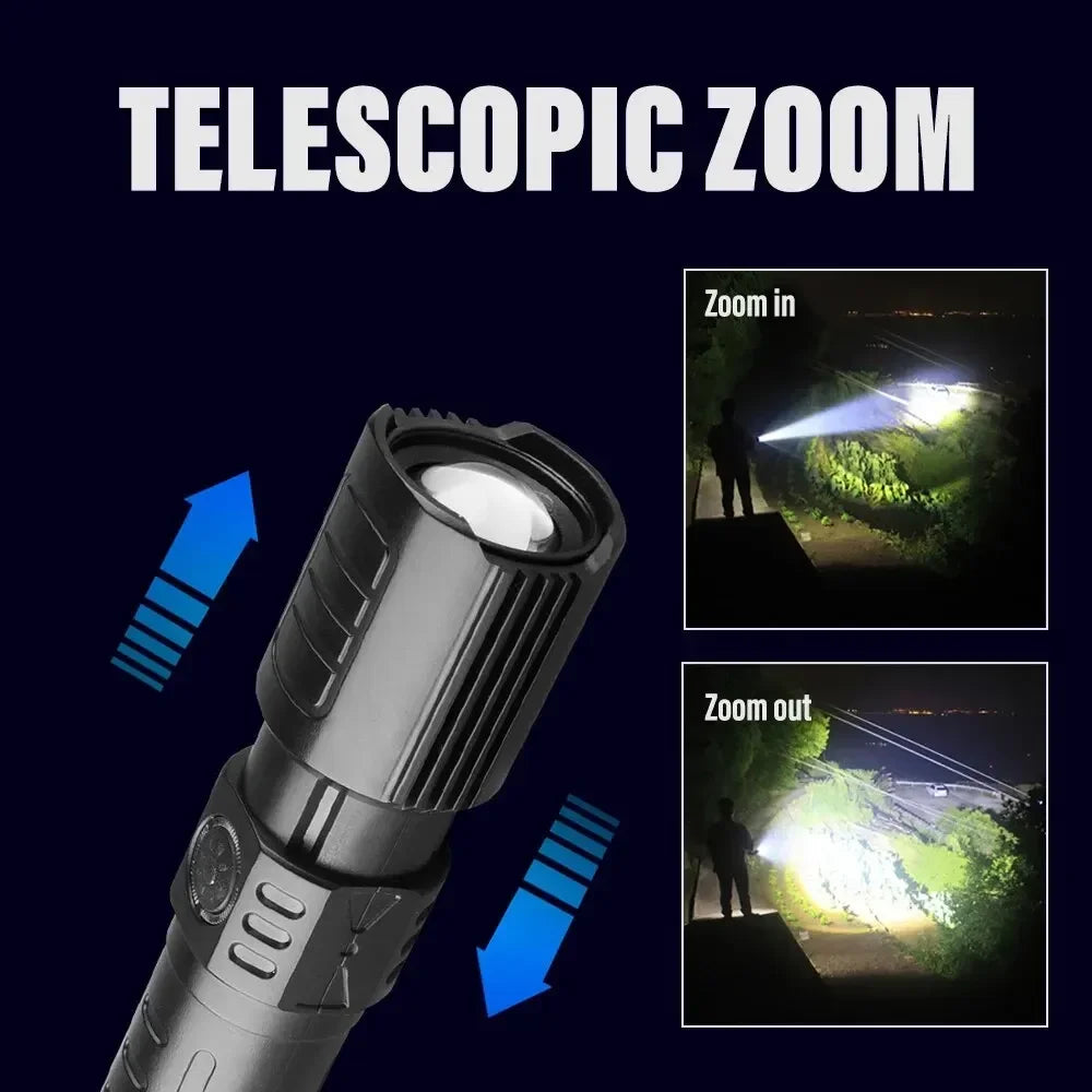 ESMARTER P50 LED Zoomable Rechargeable Flashlight 1600 Lumen