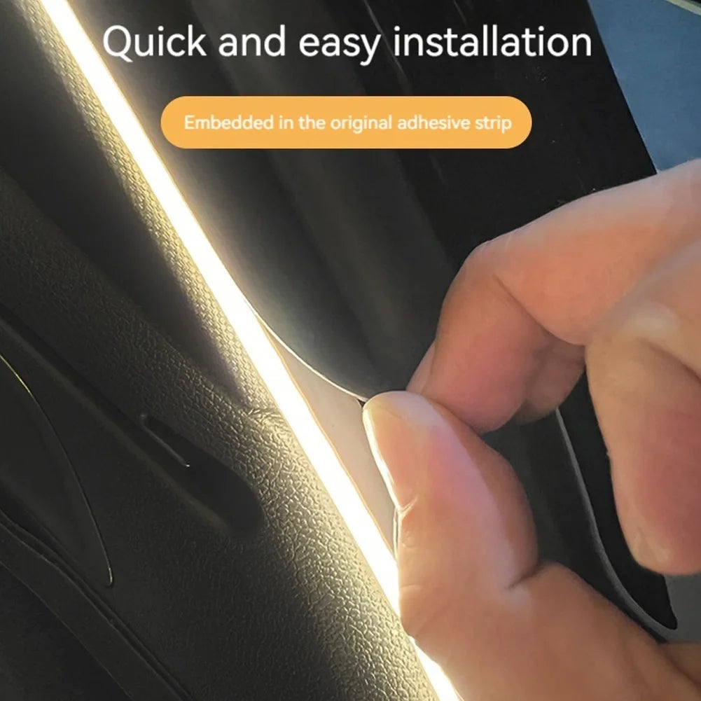 2M 4M LED Car Trunk Light Strip No Drilling Dynamic Flowing Ambient