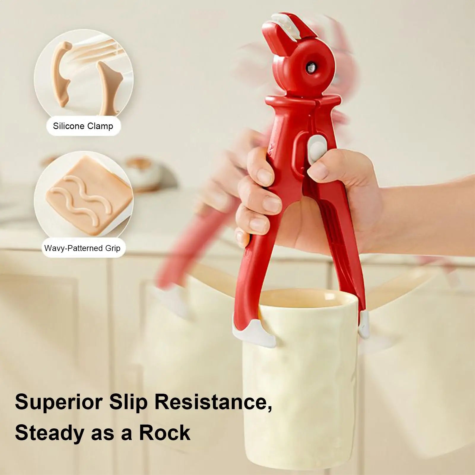 Plate Gripper Non-Slip Safe Clamp Hot Plate Grabber for Kitchen Gadgets Oven Counter Cooking Baking Air Fryer Dish Food Prep Zpaxo