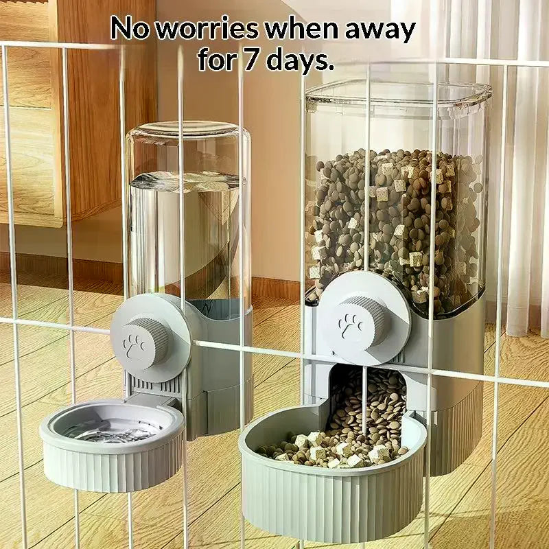 Pet Cage Hanging Water Dispenser Cat Dog Automatic Fountain Feeder Zpaxo
