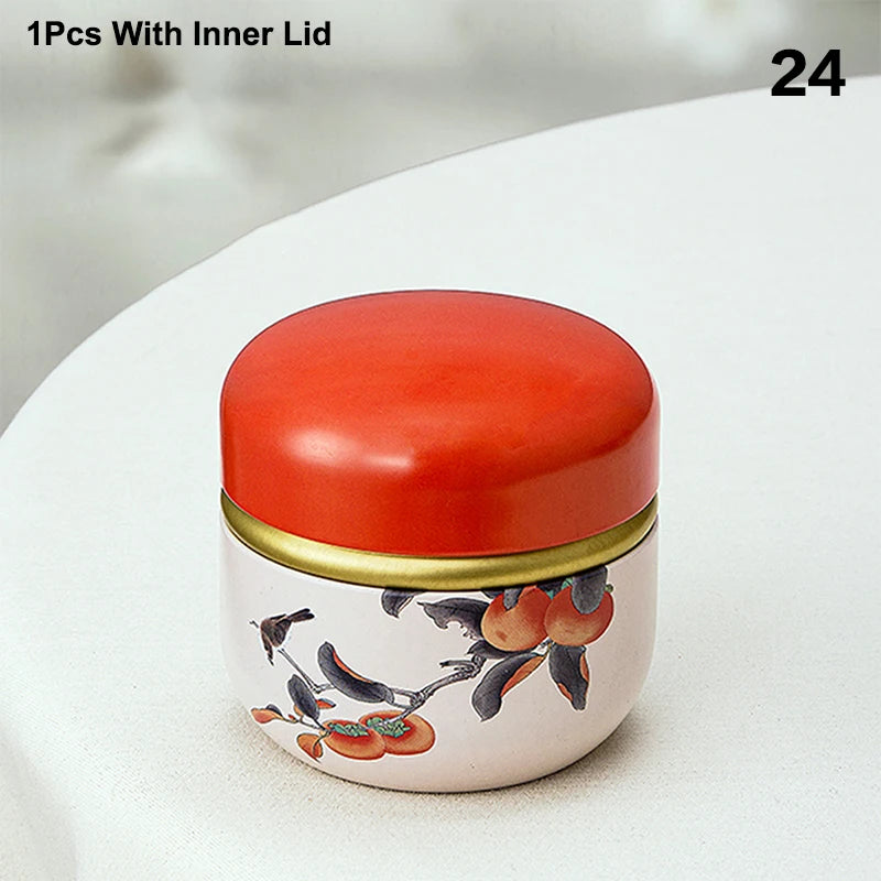 CMSmall Portable Storage Boxes Tea Caddy Box Containers Candle Cans Zpaxo 24
