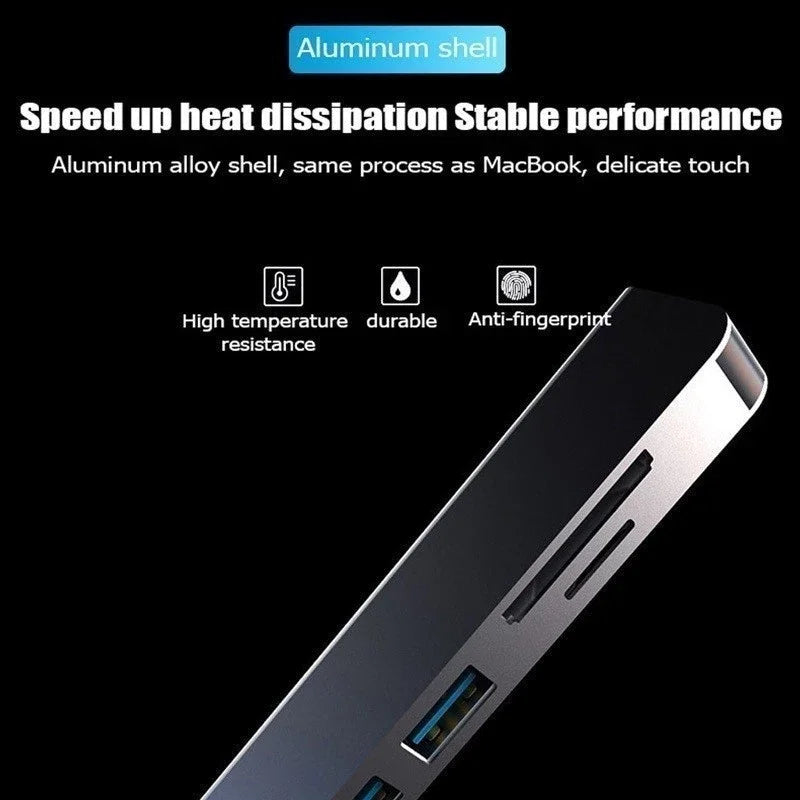C 1 HUB USB3 0 HDMI PD87W 4K 30Hz Definition Converter SD TF Card Zpaxo