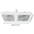 Socket Ceiling Fan Double-Head 3-Speed Dimmable Small Ceiling Fans With Lights Bulb For Bedroom Kitchen Home Office Apartment Zpaxo White China Mainland
