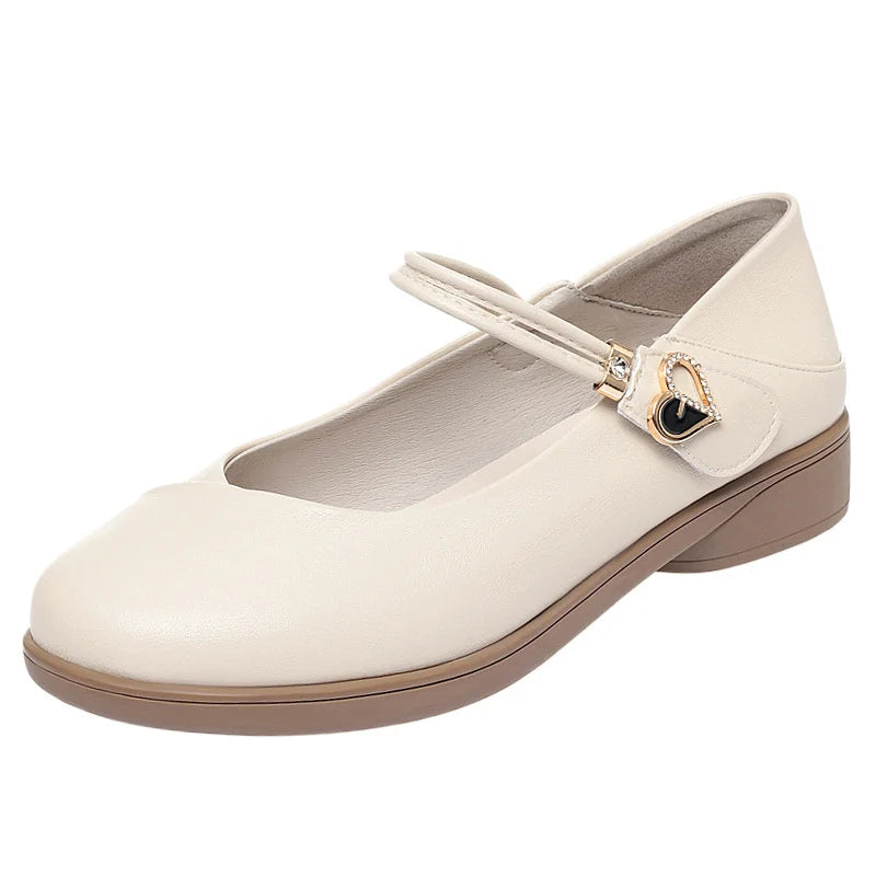 Summer Light Mouth Low Heel Mother Shoes Comfortable Women's Singles Zpaxo